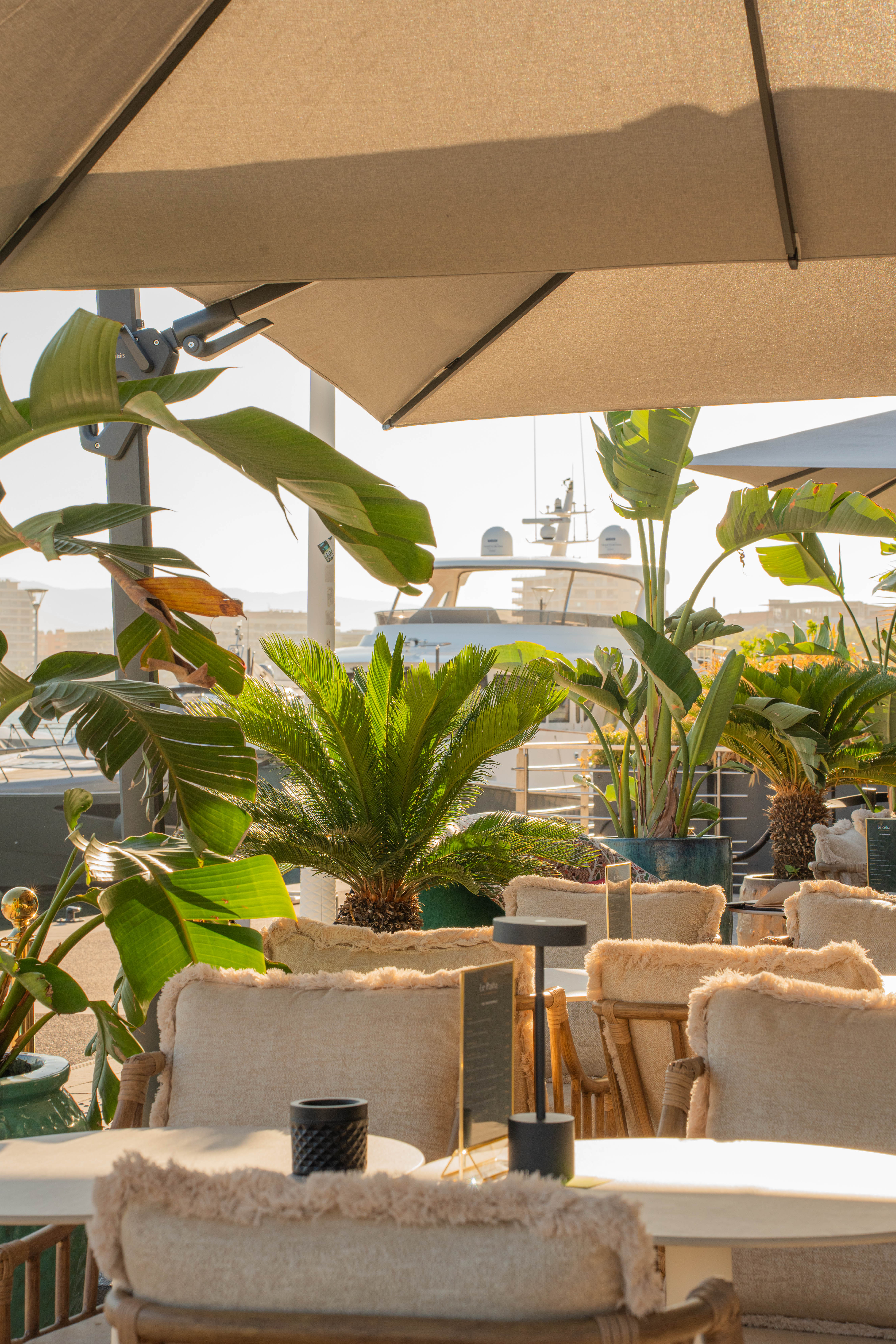 Terrasse du Pasha au coucher du soleil